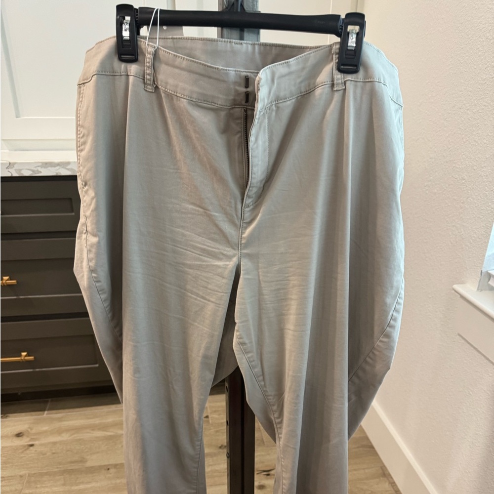 Lane Bryant Dress Pants-Women's Size 20- Flare, Trouser, Wide Leg, Hi-Rise Khaki